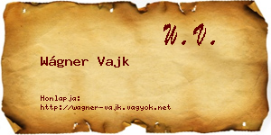 Wágner Vajk névjegykártya